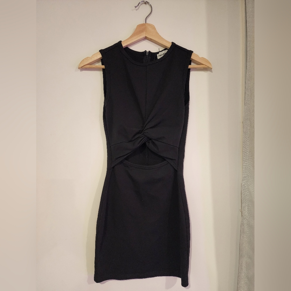 Superdown Cut Out Black Dress